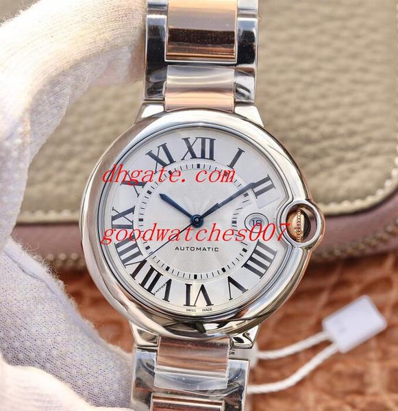 

mens casual watch w69009z3 white dial 42mm 36mm 33mm date stainless steel band wristwatches man automatic watch, Slivery;brown