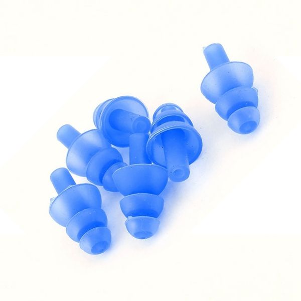 

3 пары мягкий силиконовый водонепроницаемый бассейн earplug protector синий беруши