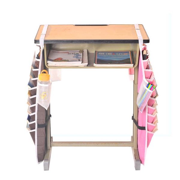 

students classroom desk hanging storage bag adjustable stationery organizer books files pen sundries bags wholesale