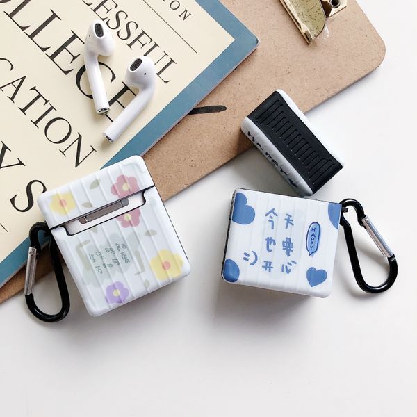 

fashion airpods 1 / 2case with printed letters pattern airpods pro case earphone shell cute silicone tpu protective sleeve-3