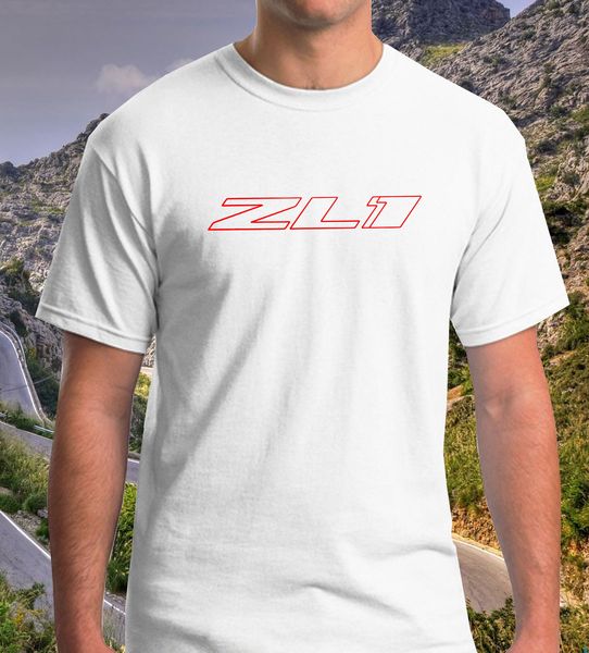 Custom Men/'s Black T-Shirt Tee CORVETTE CAMARO ZL1 Logo Racing