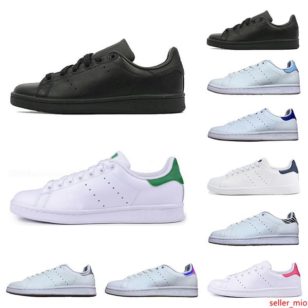 

2019 new women men new stan shoes fashion smith sneakers casual shoes triple white black green red leather sport flats size 36-45