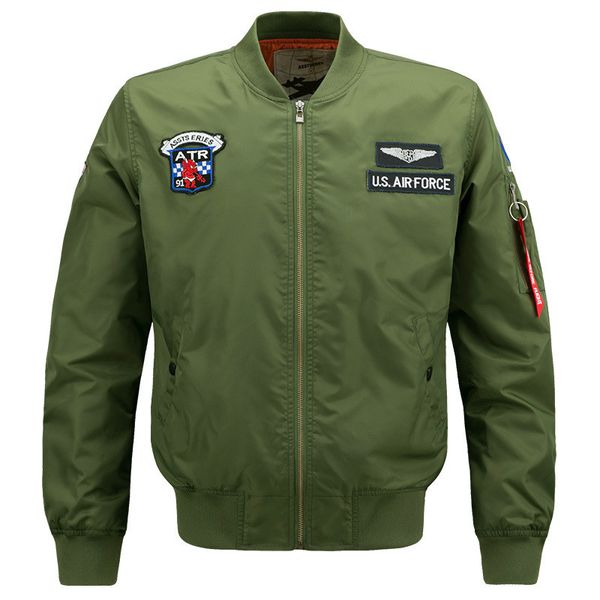 

kimsere men's hi street ma1 flight bomber jackets with patches fashion pilot outerwear varsity baseball jacket plus size m-6xl, Black;brown