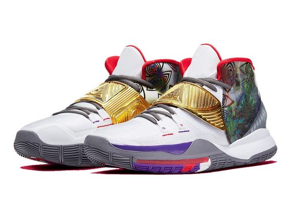 

new preheat kyries 6 houston kids basketball shoe sales with box 6 men women sneakers store us4-us12, Black