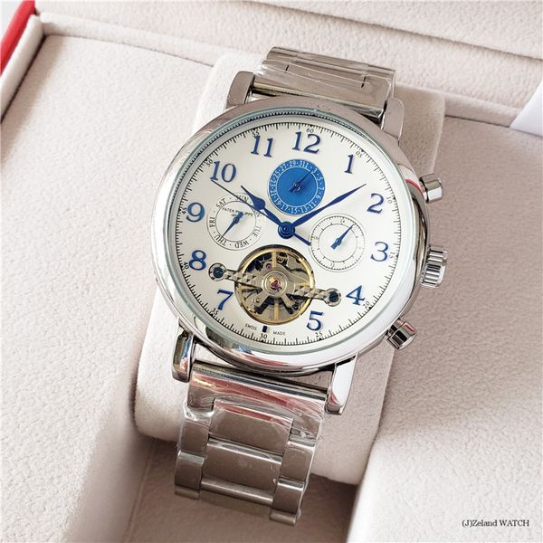 

swiss brand watches 43mm tooth ring mechanical automatic watch brand luxury men watches fashion sports water resistant wristwatches lu, Slivery;brown