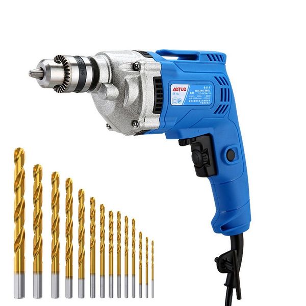 

710w electric drill with 13pcs drill bits 1.5mm 2.0mm 6.5mm self-lock chuck screwdriver set electrodeless speed power tools