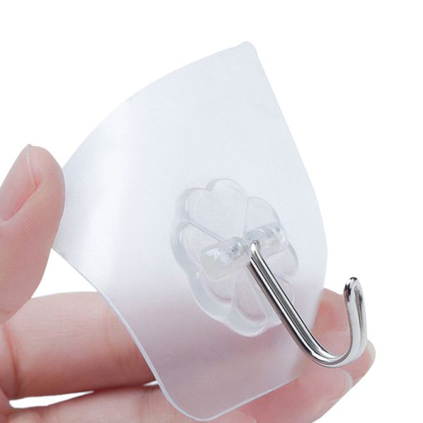 

1/2 sucker hook strong transparent suction cup sucker wall hooks hanger for kitchen bathroom 6*6cm dropshipping hx0725