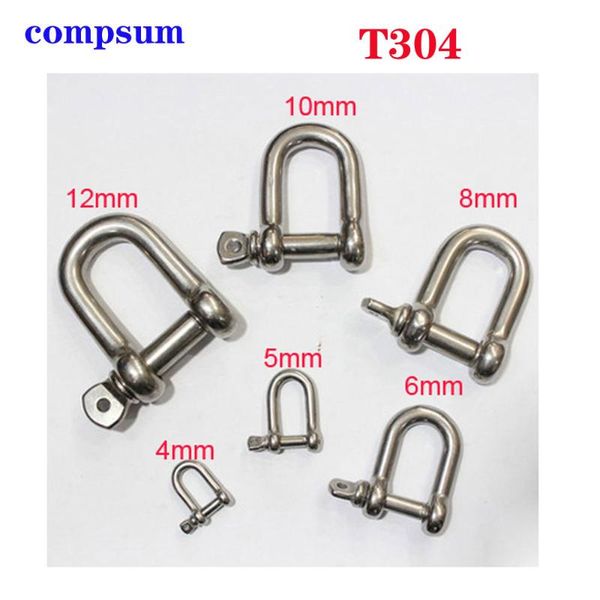 

t304 stainless steel screw pin d shackle wire rope lock chain connecting buckle