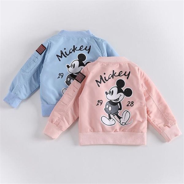

baby clothes cartoon pattern girls boys jackets coats toddler kids jacket outwear baseball windproof children clothes new, Blue;gray