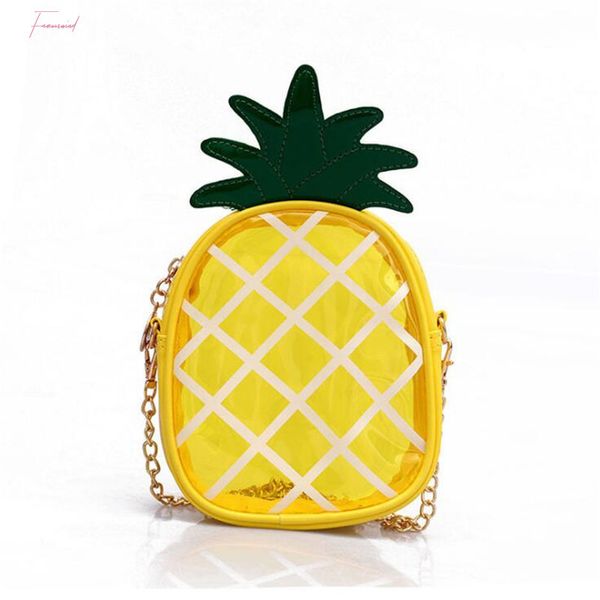

bags for women 2020 mini handbag pineapple shoulder bag cute transparent jelly bag women messenger bags clear bag