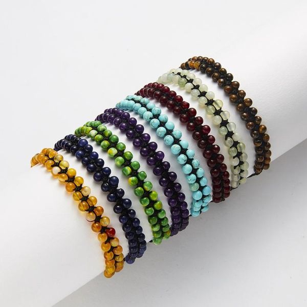 

8pcs sell double layer 4mm resin bead black rope braid adjustable bracelets man & female fashion bracelets c-74, Golden;silver