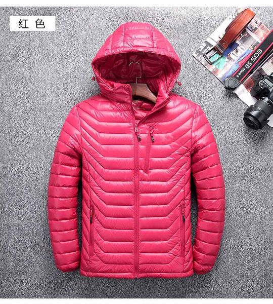 

марка классический ультралайт пуховик случайные дикие куртки удобные легкие куртки с капюшоном тенденции моды парка спорта на открытом возду, Black