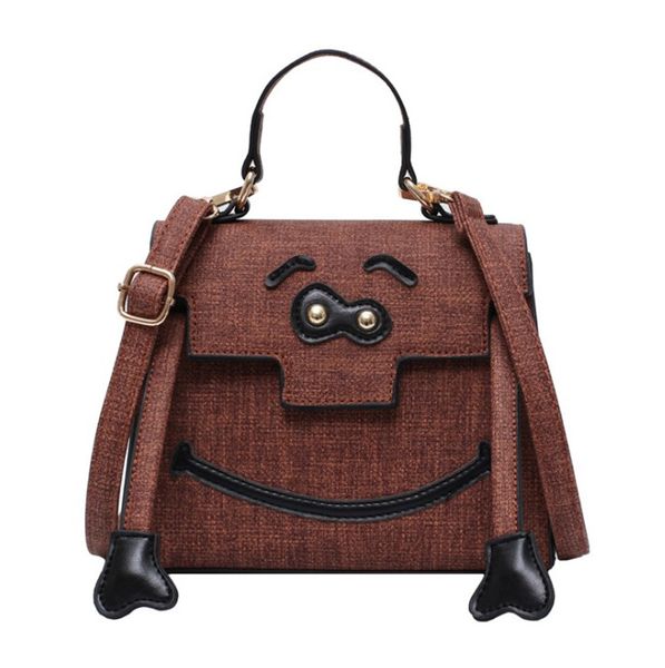

funny smiley face new fashion cute shoulder bag crossbody bag versatile handbag 3colors ph-cfy20051941