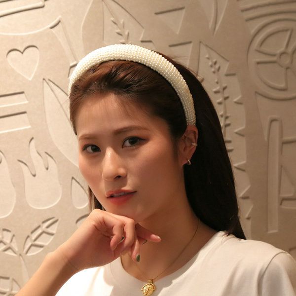 

цветочные печати с широкими полями pearl диапазона волос аксессуары для волос стиль с ободки alice группа cerchietto aliceband vfvjd, Black;brown