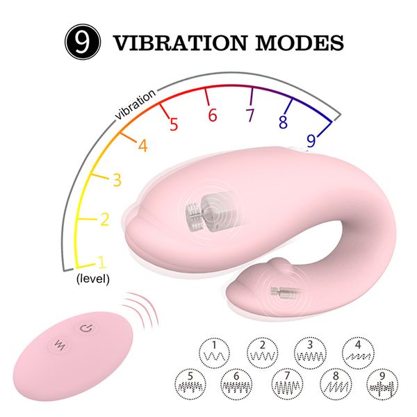 G Noktası Vibratör 9 Hız Çift Motorlu Vibratör Kablosuz Uzaktan Kumanda Anal Vajina Masaj Titreşimli Stimülatörü Kadınlar Için Seks Oyuncakları J2223