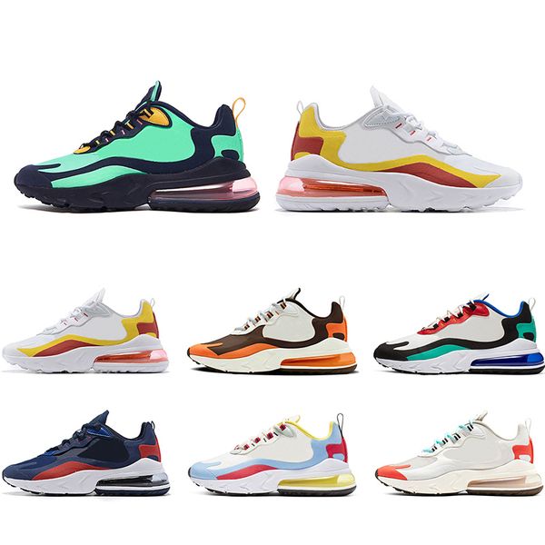 

2019 new arrival react designer men women running shoes chassures bauhaus optical white black fashion trainer sports sneakers zapatos 36-47