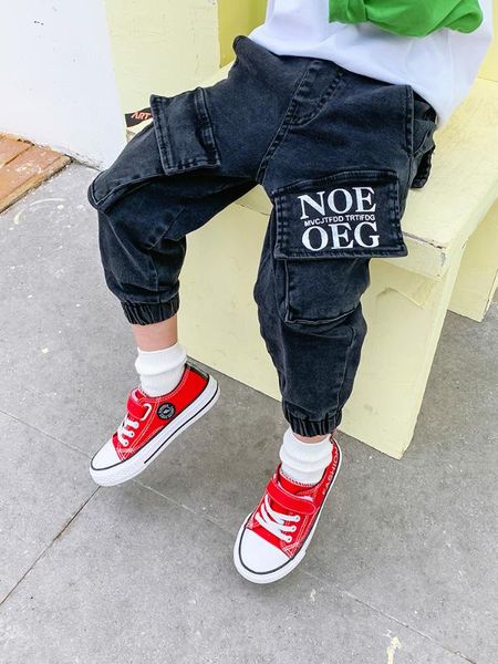 

boys overalls tide chun qiu kuan children shu jiao ku children baby boy western style underwear 2020 korean children's clothing, Blue