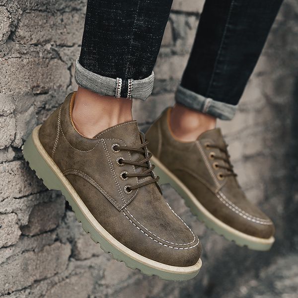 

tooling explosion low help boots men casual shoes men boots shoes botas hombre zapatos de hombre chaussure, Black
