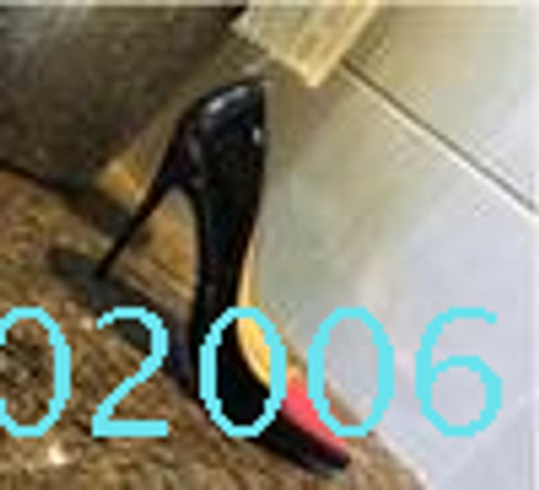 

new heart-shaped fashionable and luxurious lady's red-soled high heels, patent leather party wedding shoes original box s06, Black