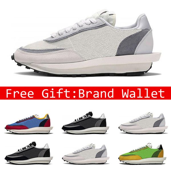 

wholesale sacai ldv waffle running shoes for men women black white grey pine green gusto varsity blue mens trainers fashion sports sneakers