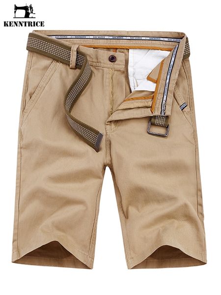 

kenntrice cargo shorts men business classic 100% cotton comfortable short pants men summer clothes, White;black