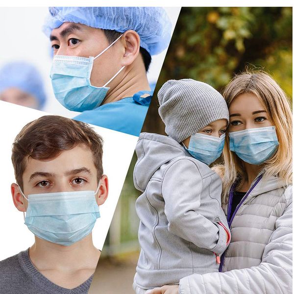 

быстрая доставка dhl 7264991 маска для лица гарантия качества одобренный meltblown рот одноразовые маски для лица nonwove 3 слоя ply anti-du