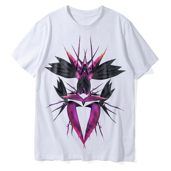 

19ss mens t shirt fashion cotton couple short sleeve mens print sport tees 2 colors size s-2xl, White;black