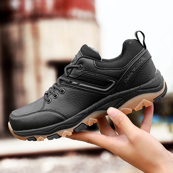 

sneakers for men man hiking shoes comfortable outdoor brand non-slip sports shoes popular low climbing 45, Black