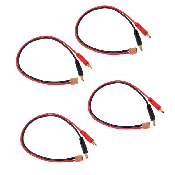 

4pcs xt30 male 4mm banana connector plug ,lead battery charge cable ,16 awg rc accessories