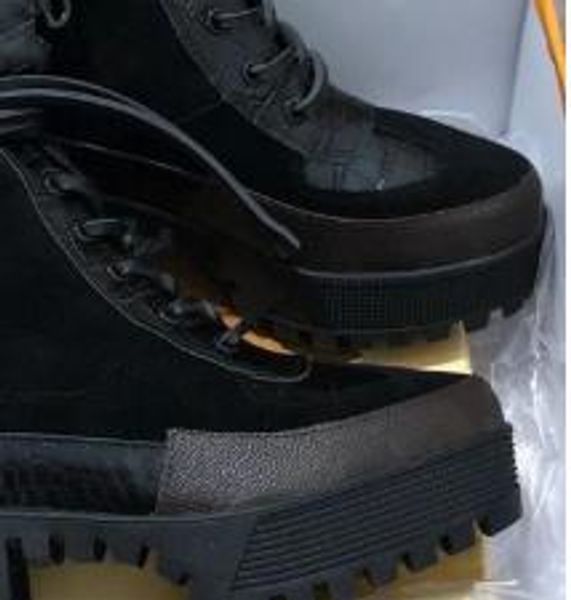 

n boots platform boot spaceship ankle boots flamingos medal martin boots heavy duty soles, Black