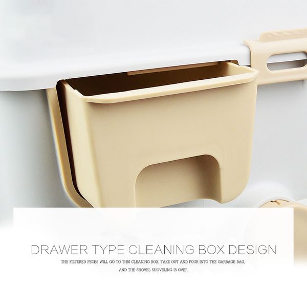 

semi-automatic cat litter box large semi-closed cat bedpan deodorant drawer stool cleaning box cat toilet pet product