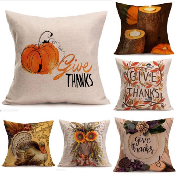 

Thanksgiving Gift Pillowcase Sofa Car Pillowcase Cushion Cover Home Decor