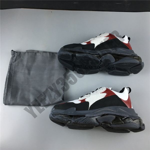 

8 layers sole paris triple s running shoes white black wine red cushion transparency luxury casual shoes og designer men women sneakers
