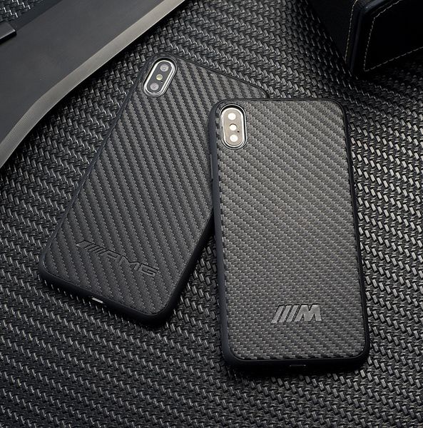 

ТПУ + PU углеродного волокна AMG чехол для телефона BMW M для iphone Xs max X 6S 8 plus Samsung note9 S8 s9 S