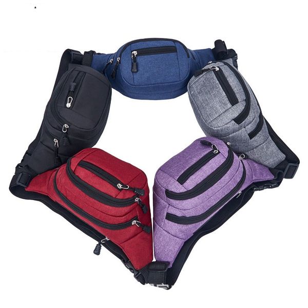 

fashion waterproof waistpack outdoor mountaineering waistpacks canvas large capacity casual shoulders bag hiking cycling men women 7 5wp o1
