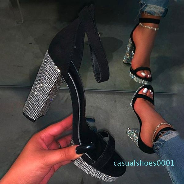 

summer women sandals bling woman ladies buckle slingbacks open toe sandals feamle fashion casual platform shoes drop ship c01, Black