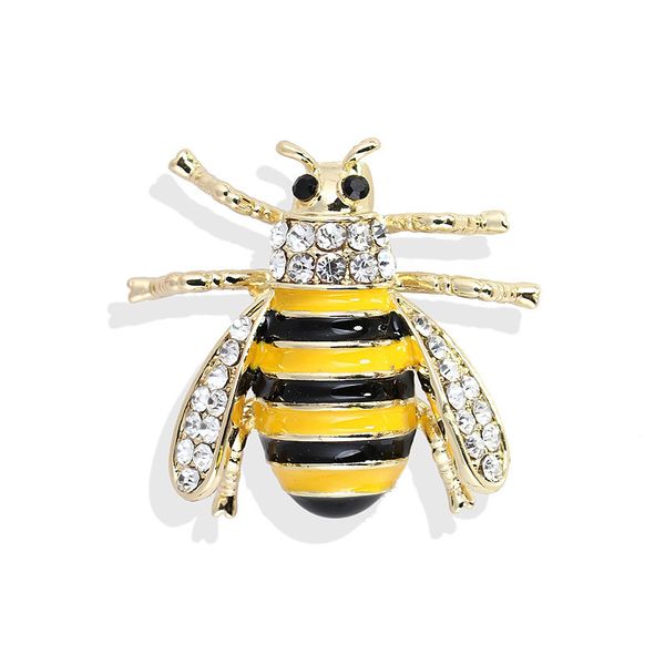 

rhinestone oil dripping apis florea lead needle the collar small fresh lovely brooch accessories, Gray