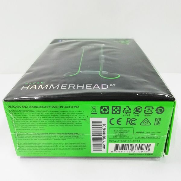 

Razer Hammerhead BT RZ04 Bluetooth беспроводные наушники Bluetooth наушники с розничной Sealed Box Free Ship