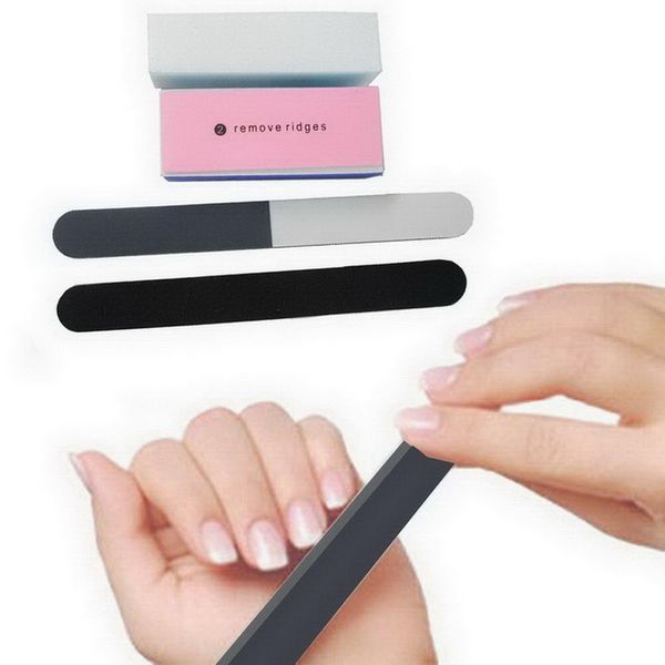 

new 5-piece manicure set polished strip black sand strip tofu block small brush do not hurt nails portable manicure tool bv789
