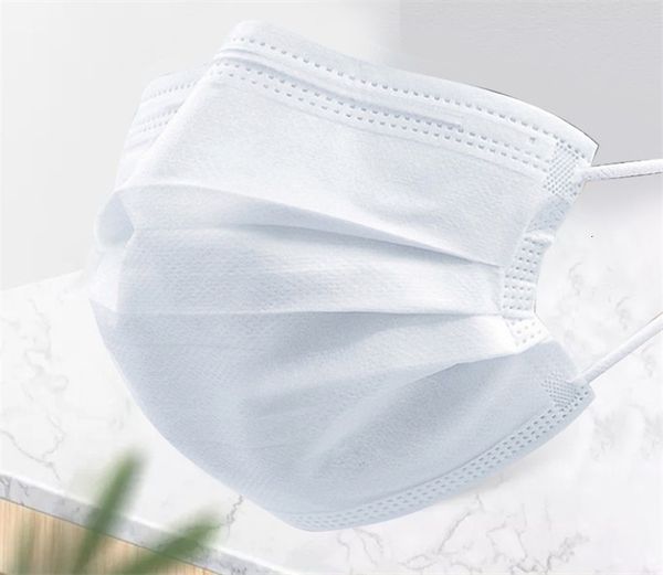 

china factory black/white/pink earloop 3 layer anti dust face mask 3 ply non mask black woven 2 air pollution protection mask