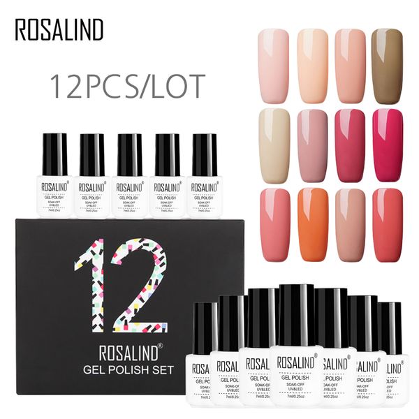 

12pcs/lot gel nail polish set for manicure tools rosalind base coat semi permanent acrylic nail kit art set primer