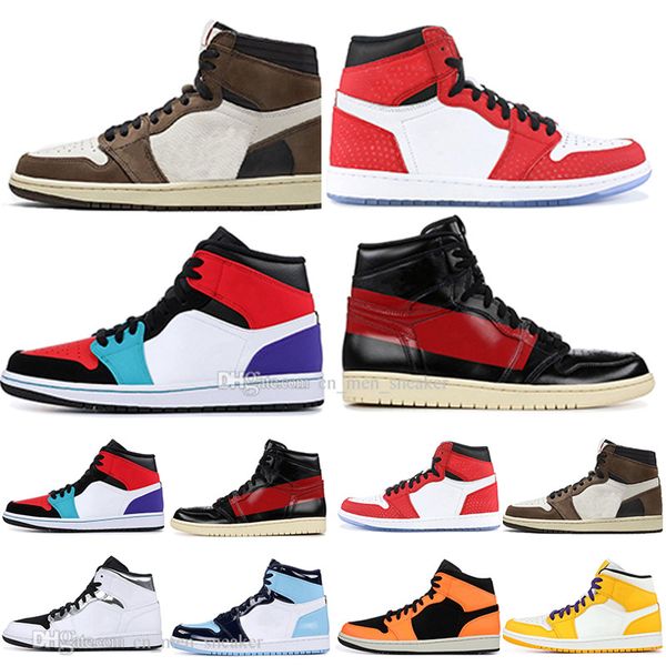

Cheap 1 OG Travis Scotts basketball shoes mens women UNC Chicago Lakers Couture HOMAGE TO HOME Gold Top 3 Men Sports Designer Sneakers