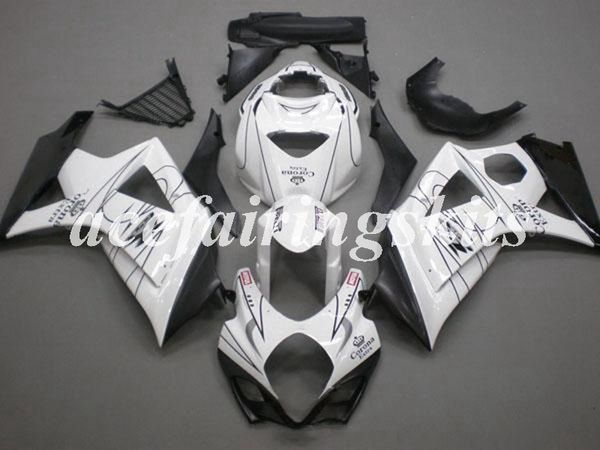 

new abs motorcycle full fairings set fit for suzuki gsx-r1000 k7 2007 2008 07 08 bodywork set white