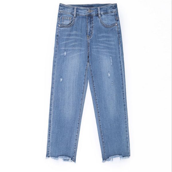 

women's jeans style 2021 fashion solid pants chinese woman 1098, Blue