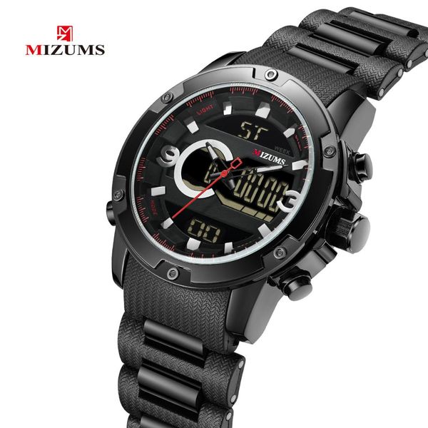 

sport men's chronograph digital analog display quartz watch waterproof rubber male wristswatch men for gift relogio masculino, Slivery;brown