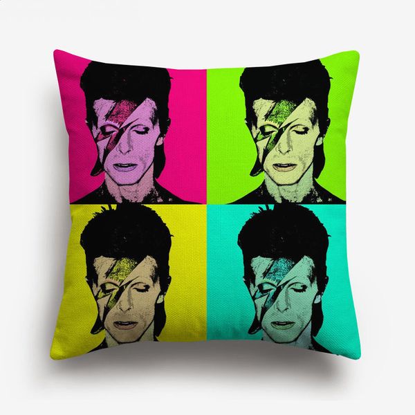David Bowie Portrait Cushion Covers Modern Home Rock And Roll