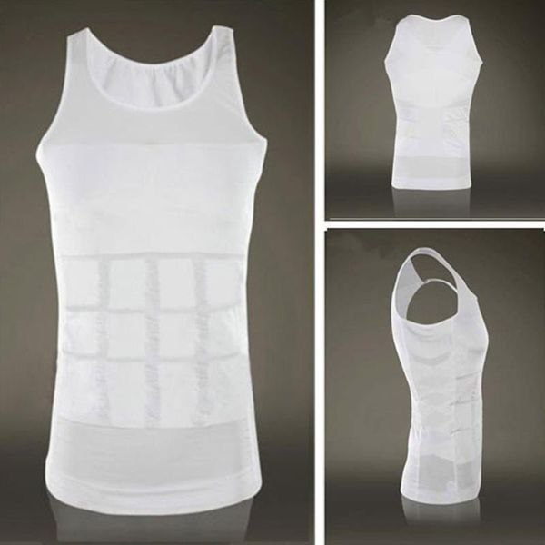 

men's body shaper- vest/shirt, black /white(size: s to -2xl) (retail packaging)
