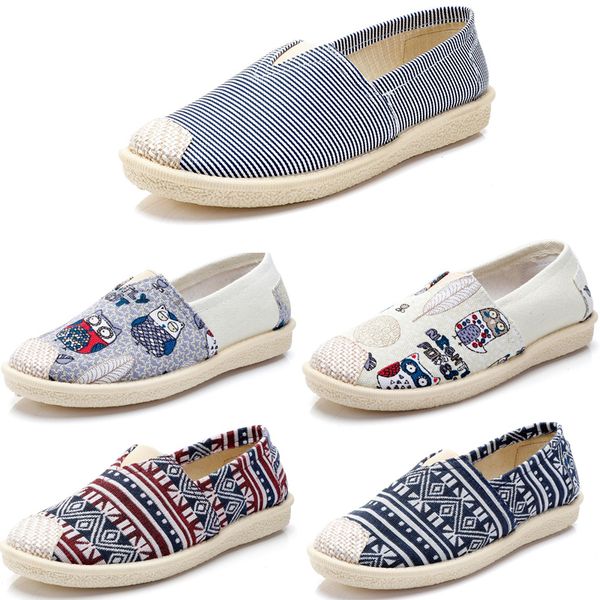 

sell non-brand vintage women shoes slip on espadrilles chaussures flats casual canvas shoes classic loafers sneakers 35-40 style 3