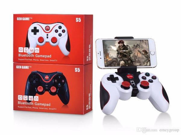 

game s5 wireless bluetooth gamepad bluetooth 3.0 joystick game controller for android smartphone tablet pc with holder