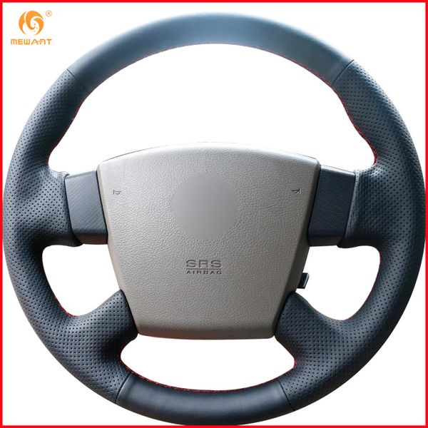 

mewant for teana 2003-2008 old teana renualt samsung sm5 black artificial leather car steering wheel cover accessories